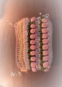 ── Aesthetic small Crochet Pouch ˙🪷 ̟ !!𖥻 ࣪ ִֶָ