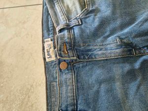 Light Blue Distressed Denim Jeans Mens