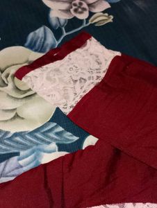 Maroon &amp; White Kurti
