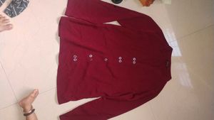 Stylish Maroon Long Sleeve Top