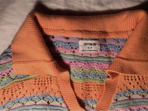 Colorful Crochet Knit Cardigan