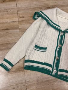 Sailor Collar Knit Cardigan
