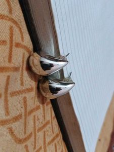 Silver Tone Hoop Earrings