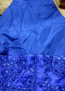 Sparkling Royal Blue halter neck blouse