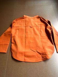 Chic Orange Button-Up Tunic