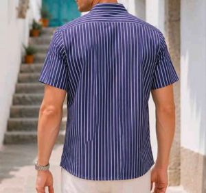Men's Striped Short Sleeve Shirt😍💙