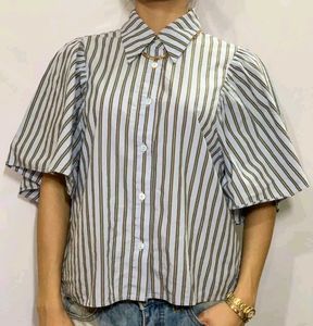 Striped Ruffled Tunic Top