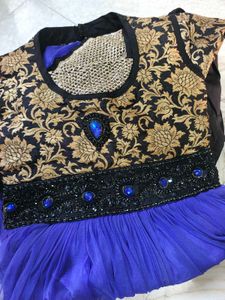Beautiful Blue Net Gown