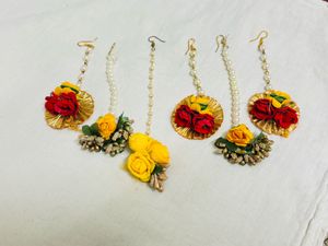 Haldi Mangtika Flower Jewellery