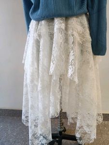 (price drop) offwhite lace skirt