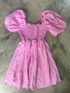 Tokyo Talkies square neck puff sleeve dress