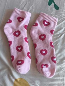 Cute Pink Heart Socks