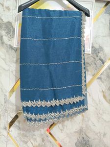 Stunning saree with blouse hand work stone silver