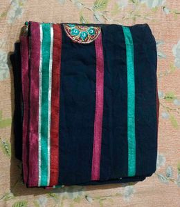 Elegant Navy Blue Saree