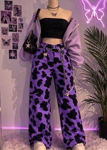 Purple Y2K Wide Leg Pants