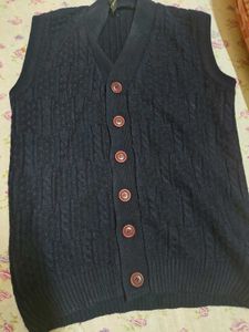 Men's Navy Cable Knit Vest