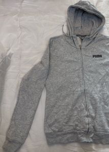 Puma Grey Zip-Up Hoodie