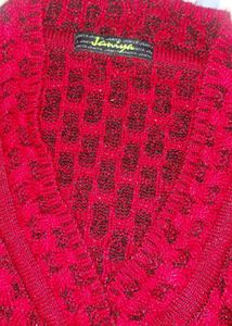 Red Knit Cardigan