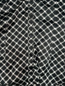 Chic Black &amp; White Checkered Blouse