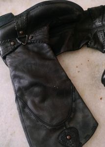 Vintage Black Leather Cowboy Boots 38/39