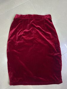 Velvet Pencil Skirt