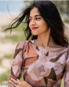 BrandNew BeautifulSnuff FloralPrint Kurta+SemiPati