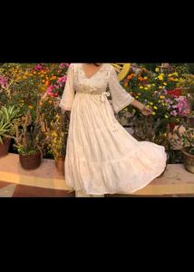 Mirror work Anarkali Kurtha