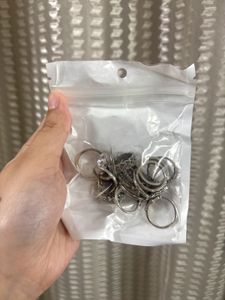 Boho Silver Plated Ring Set