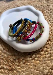 Bohemian Thread Wrapped Bangles Set