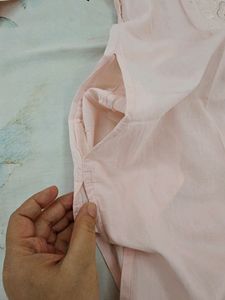 Organic Cotton Melange Pink Kurta