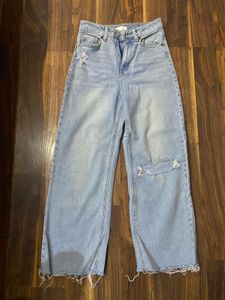 H&amp;M Light Wash Wide Leg Jeans
