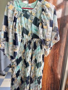 Unique Printed Flowy Midi Dress