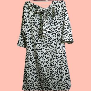 Preppy Animal Print A-line Mini Dress
