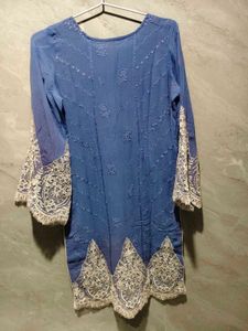 Elegant Blue Embroidered Kurta Set
