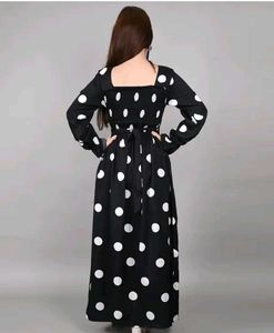 Retro Polka Dot Maxi Dress