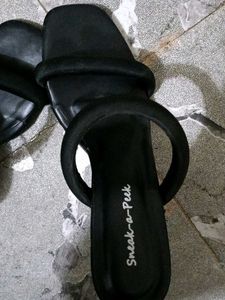 Sneak-a-peak dual strap stilleto heels