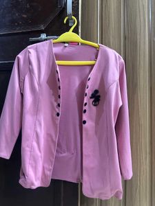 pink jacket with matching tank top (2,times used