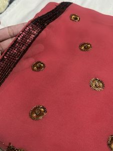Embellished Pink Saree