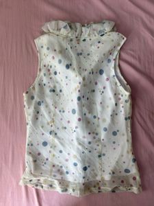 cute Chic Polka Dot Ruffle Blouse top