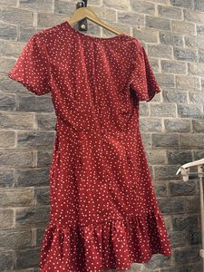 Chic Polka Dot Wrap Dress