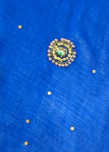 Royal Blue Embellished Saree