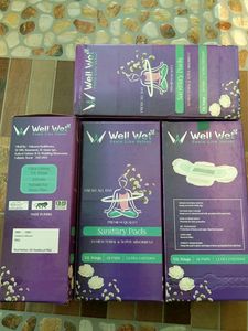 Well Wet Sanitary40 Pads In One Box.Pack Of 4
