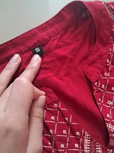 Embroidered Nyra Cut Redish Mehrun Kurta