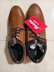 Men's Brown Leather Lace-Up Shoes