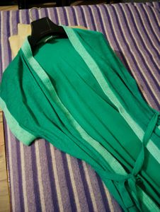 Elegant Green Robe  After A Shower