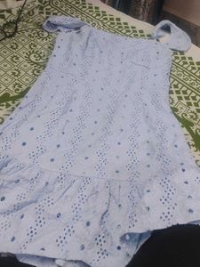 Chic Blue Eyelet dress