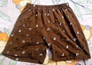 Stylish Printed Brown Shorts
