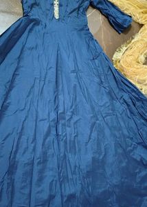 Elegant Navy Blue Anarkali Dress