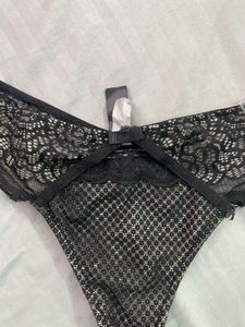 Sheer Lace Thong Panty