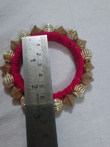 Pink Beaded Bangles
